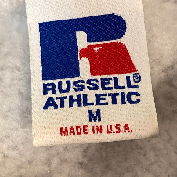 Vintage Russell Athletic Sweatshirt Mens Medium Heather Gray Crewneck 90s USA - Picture 3 of 9